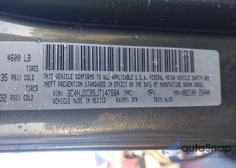 2018 Jeep Compass Limited 4X4 z USA, uszkodzony, nr VIN 3C4NJDCB5JT147684